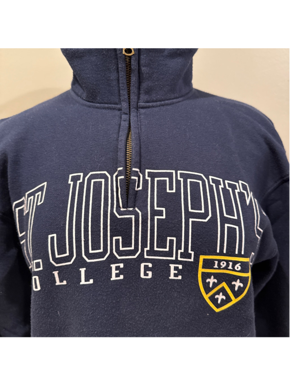 Unisex Jansport Navy Blue St. Joseph's College Quarter-Zip Sweatshirt Small - Picture 3 of 7